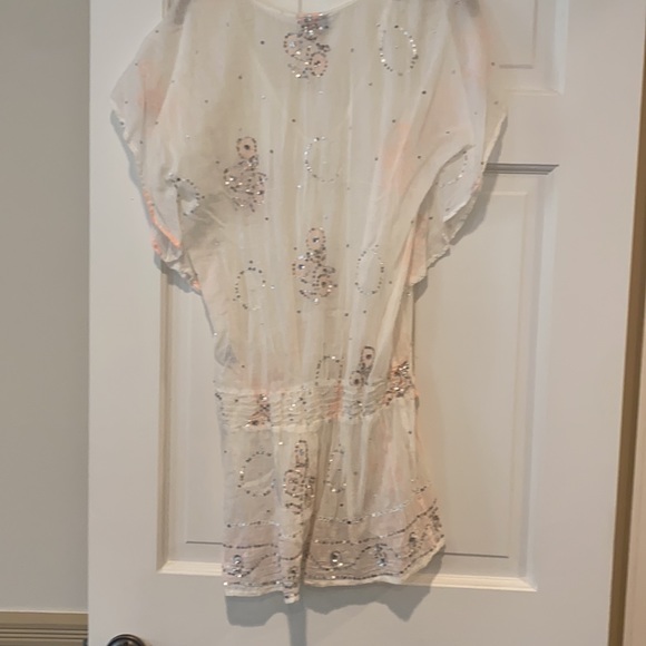 Juliet Dunn Sequin Embroidered Printed Women’s Designer Swimsuit Coverup OS - Picture 5 of 6